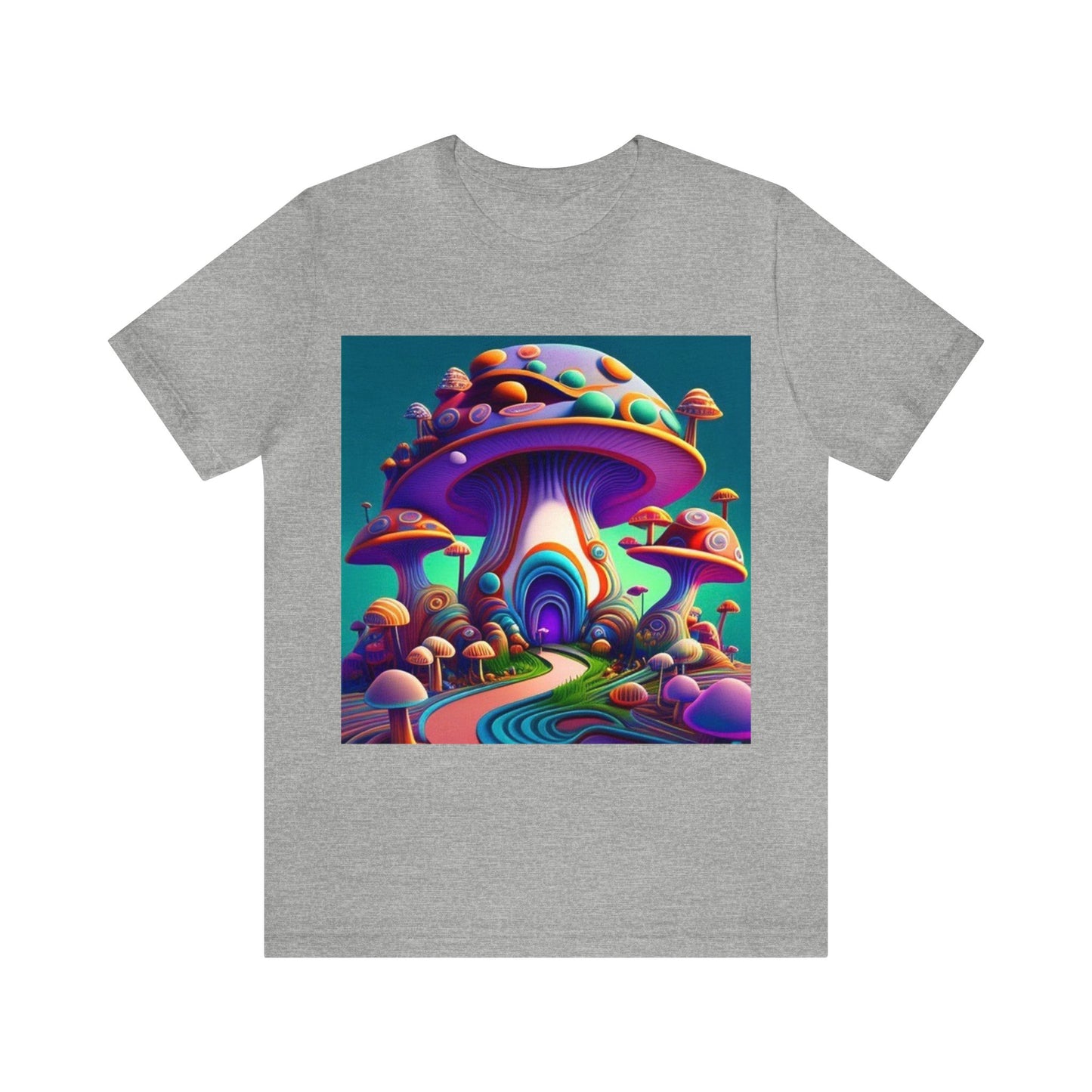 colorful trippy mushroom Unisex Jersey Short Sleeve Tee