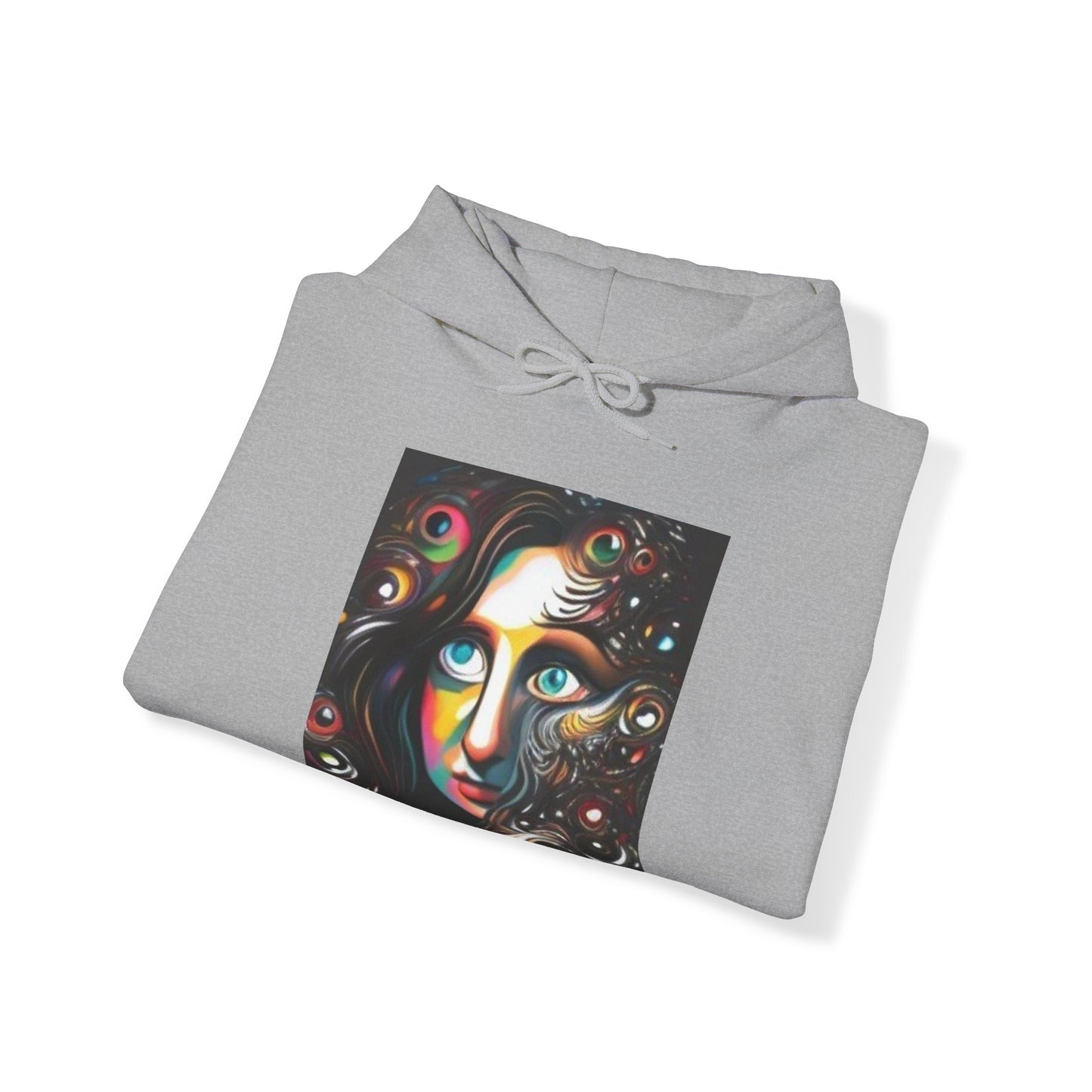 mona lisa trippy colorful Unisex Heavy Blend™ Hooded Sweatshirt