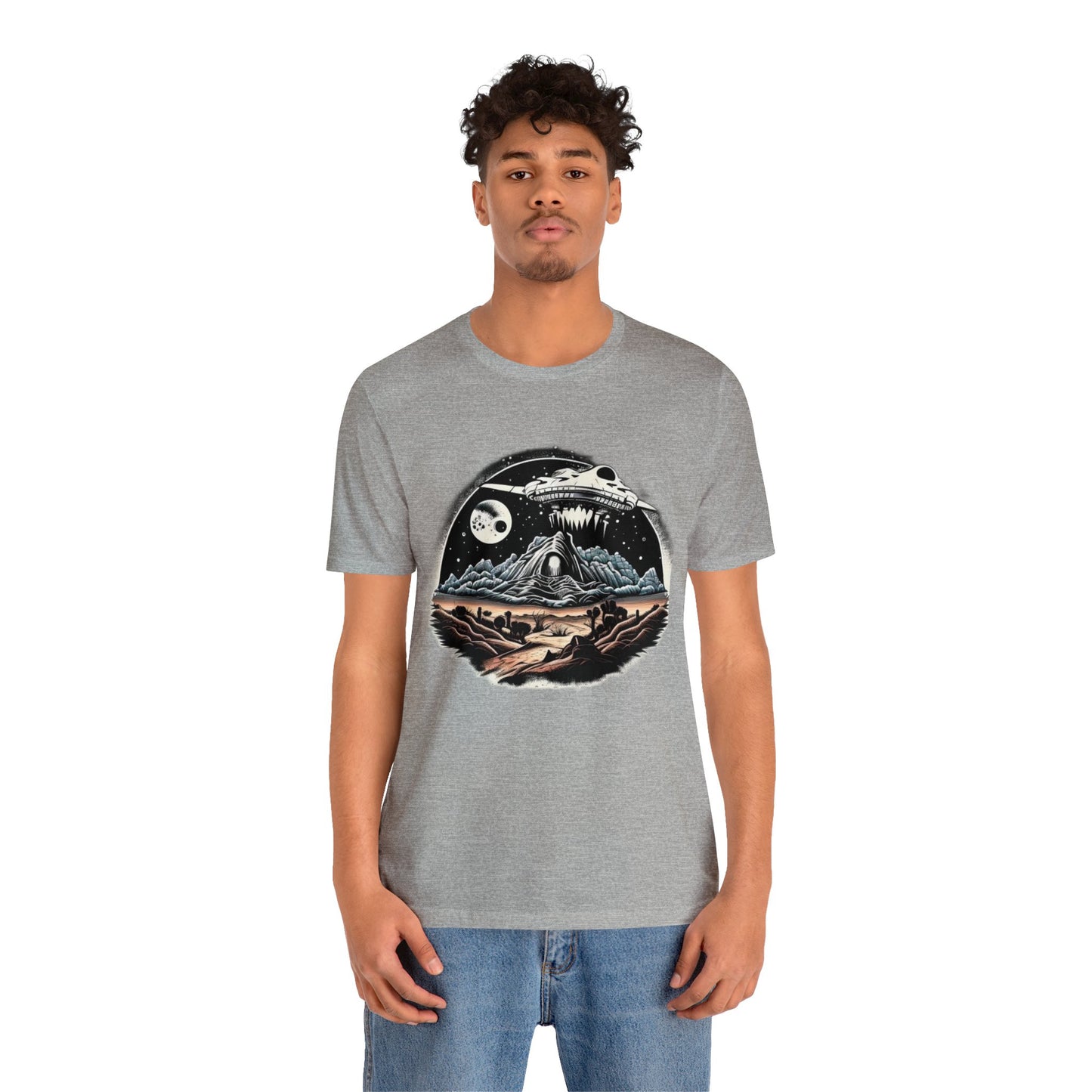 space ship trippy Unisex Jersey Short Sleeve Tee