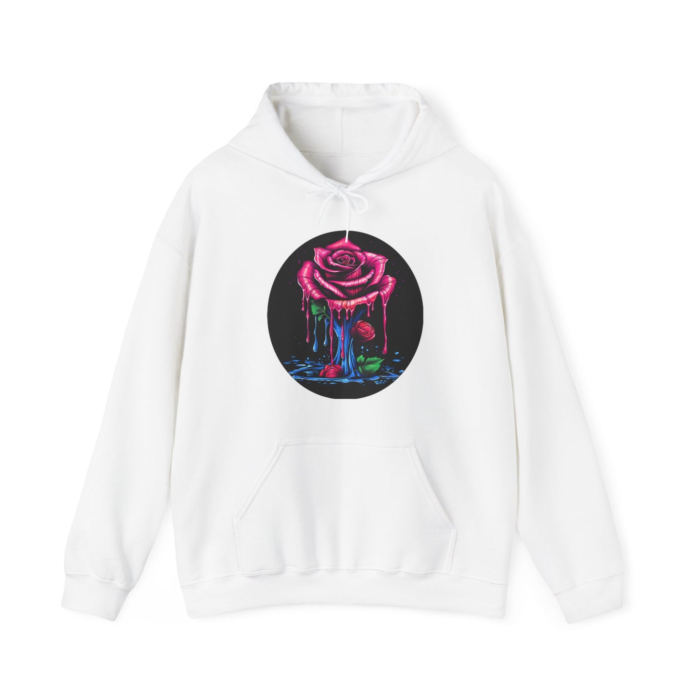 melting pink rose colorful trippy Unisex Heavy Blend™ Hooded Sweatshirt