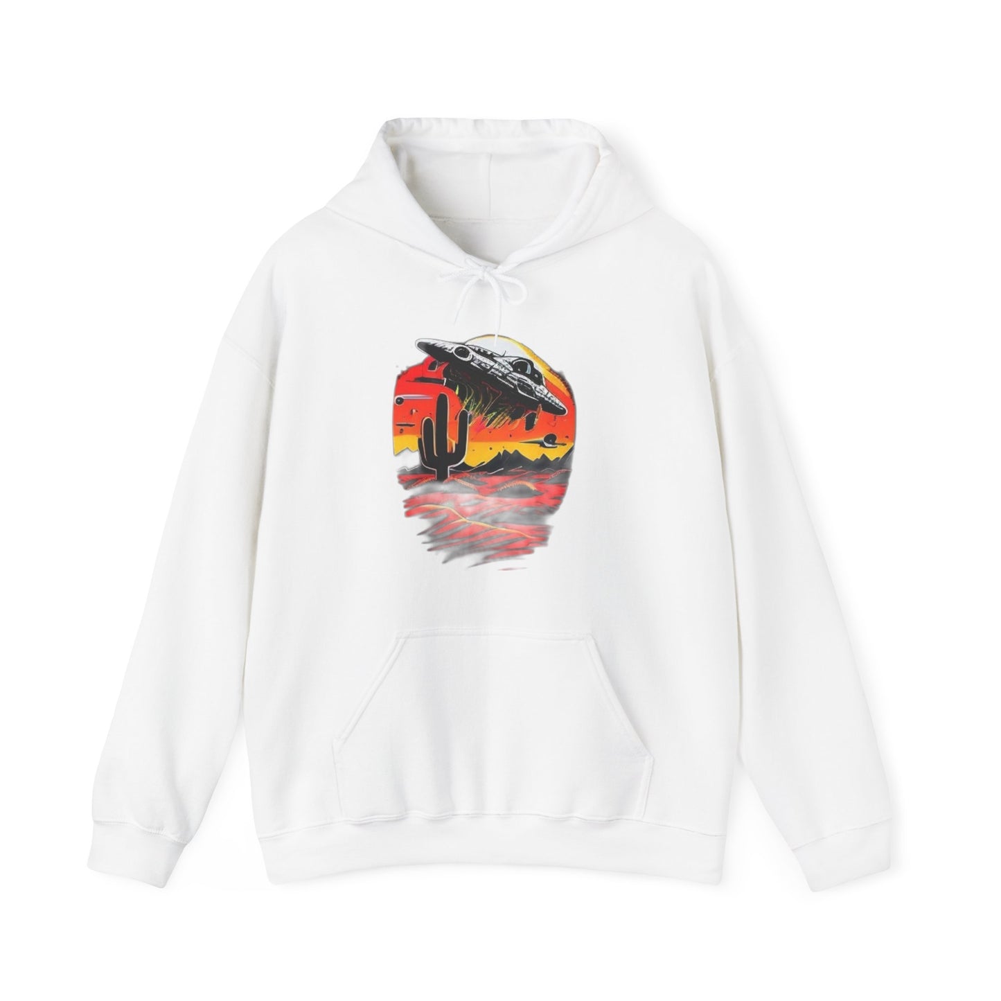 space ship trippy Unisex Heavy Blend™ Hooded Sweatshirt