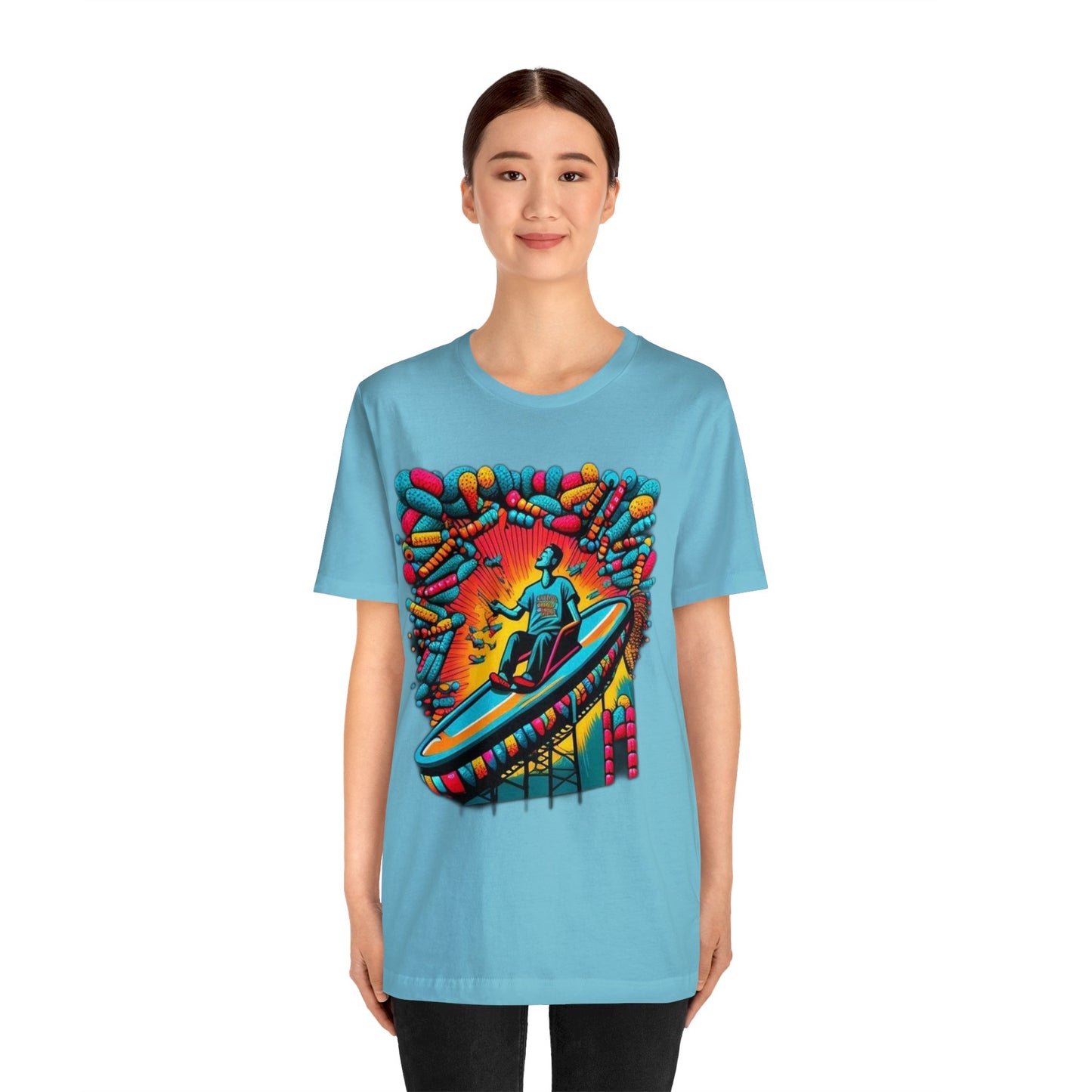 colorful trippy Unisex Jersey Short Sleeve Tee