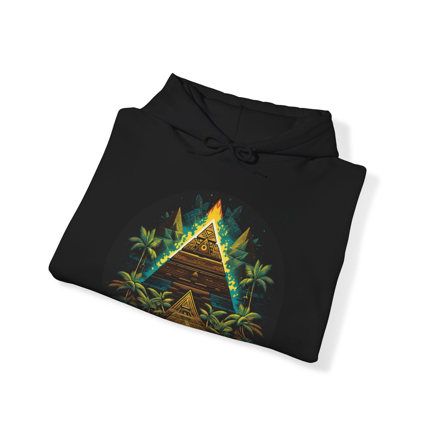 sacred geometry pyramid colorful Unisex Heavy Blend™ Hooded Sweatshirt