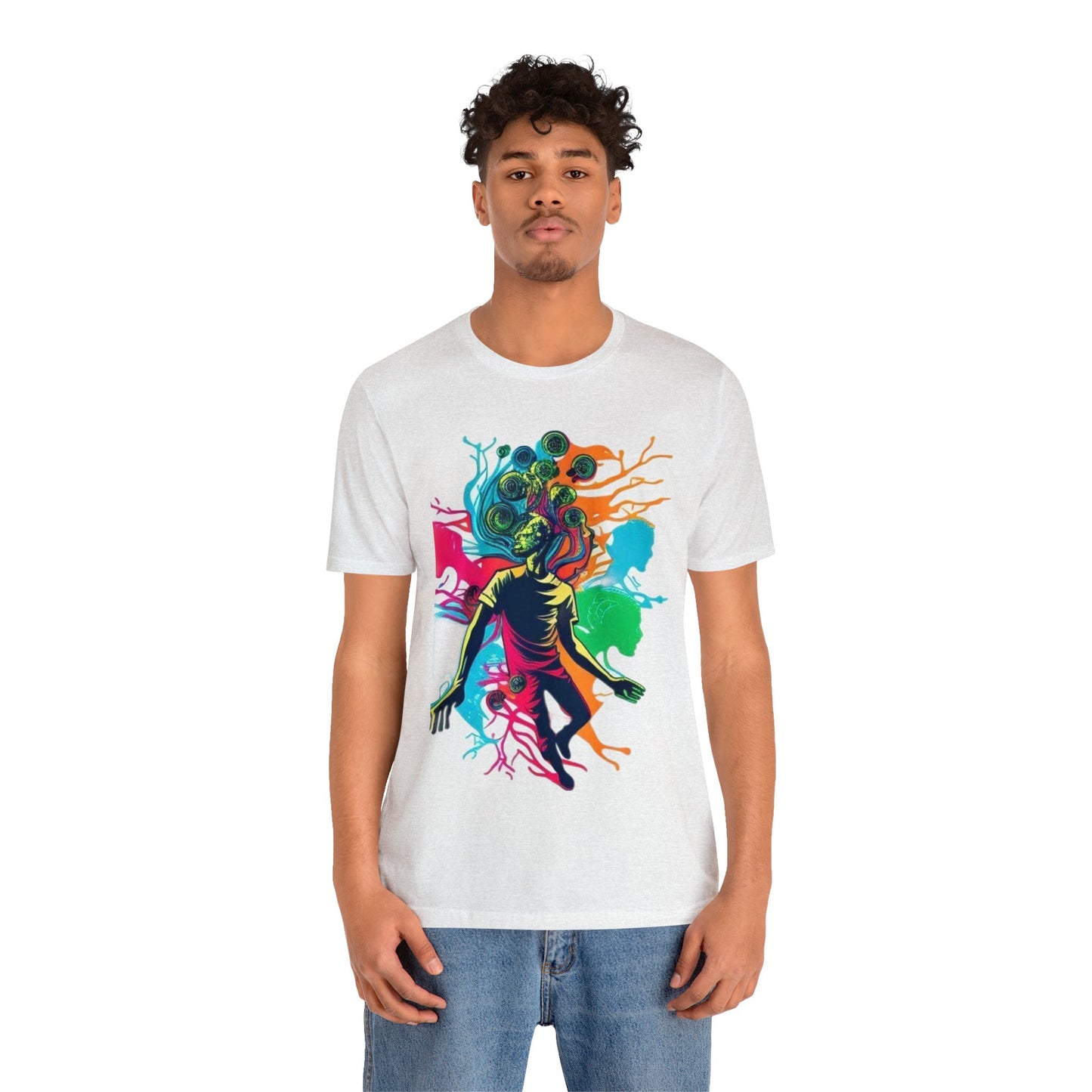 introspective trippy colorful Unisex Jersey Short Sleeve Tee