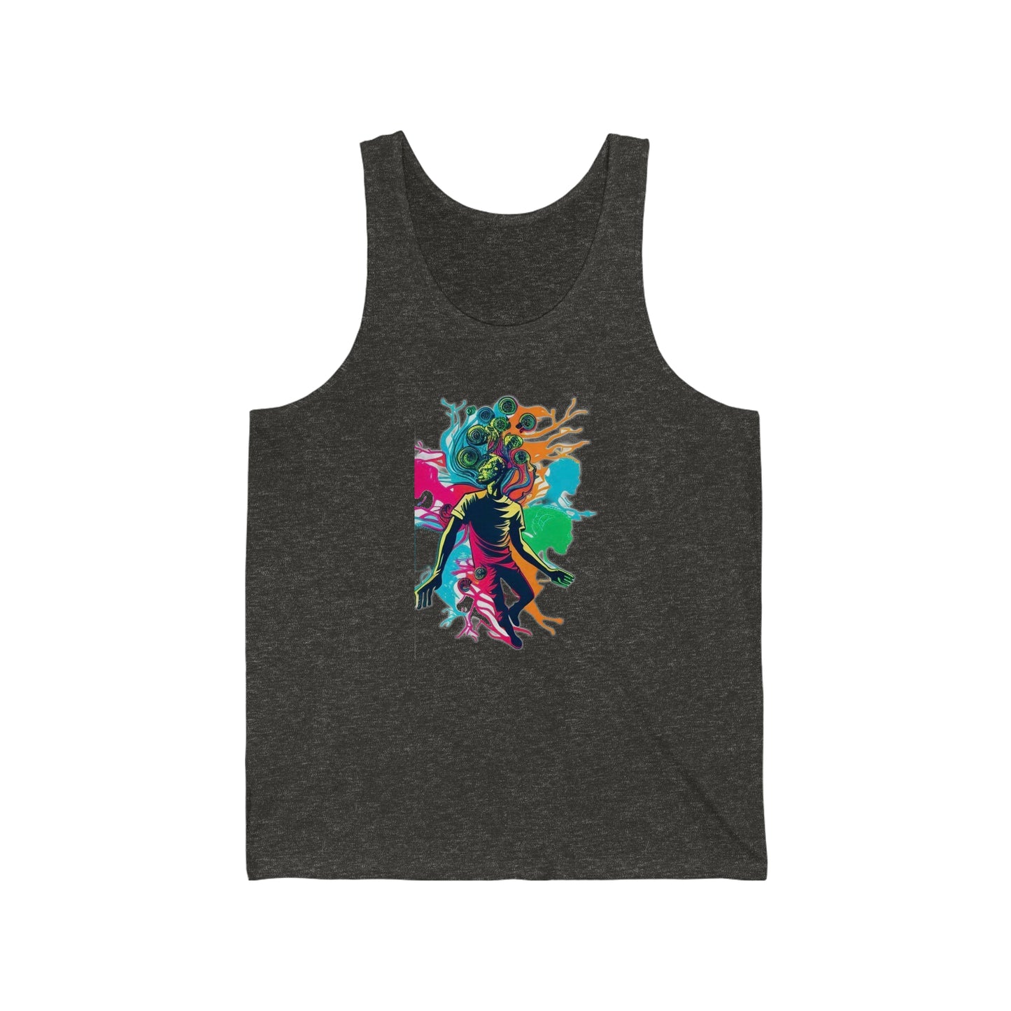 introspective trippy colorful Unisex Jersey Tank