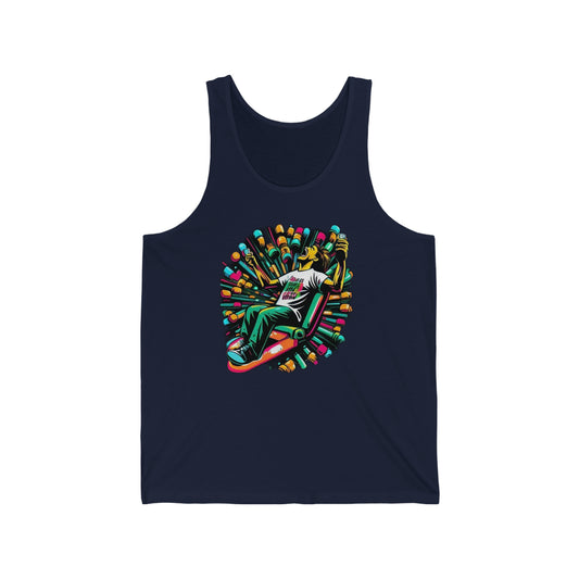 addiction symbolized trippy Unisex Jersey Tank