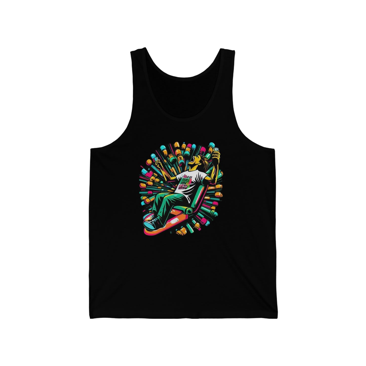 addiction symbolized trippy Unisex Jersey Tank