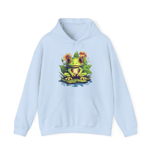 cute frog Lilly pad Unisex Heavy Blend™ Hooded Sweatshirt