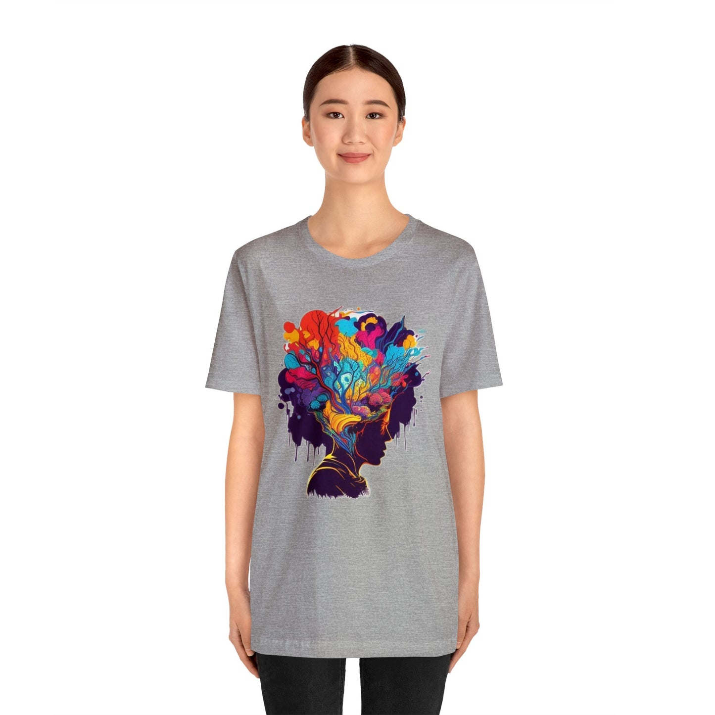 mind blown introspective colorful trippy Unisex Jersey Short Sleeve Tee