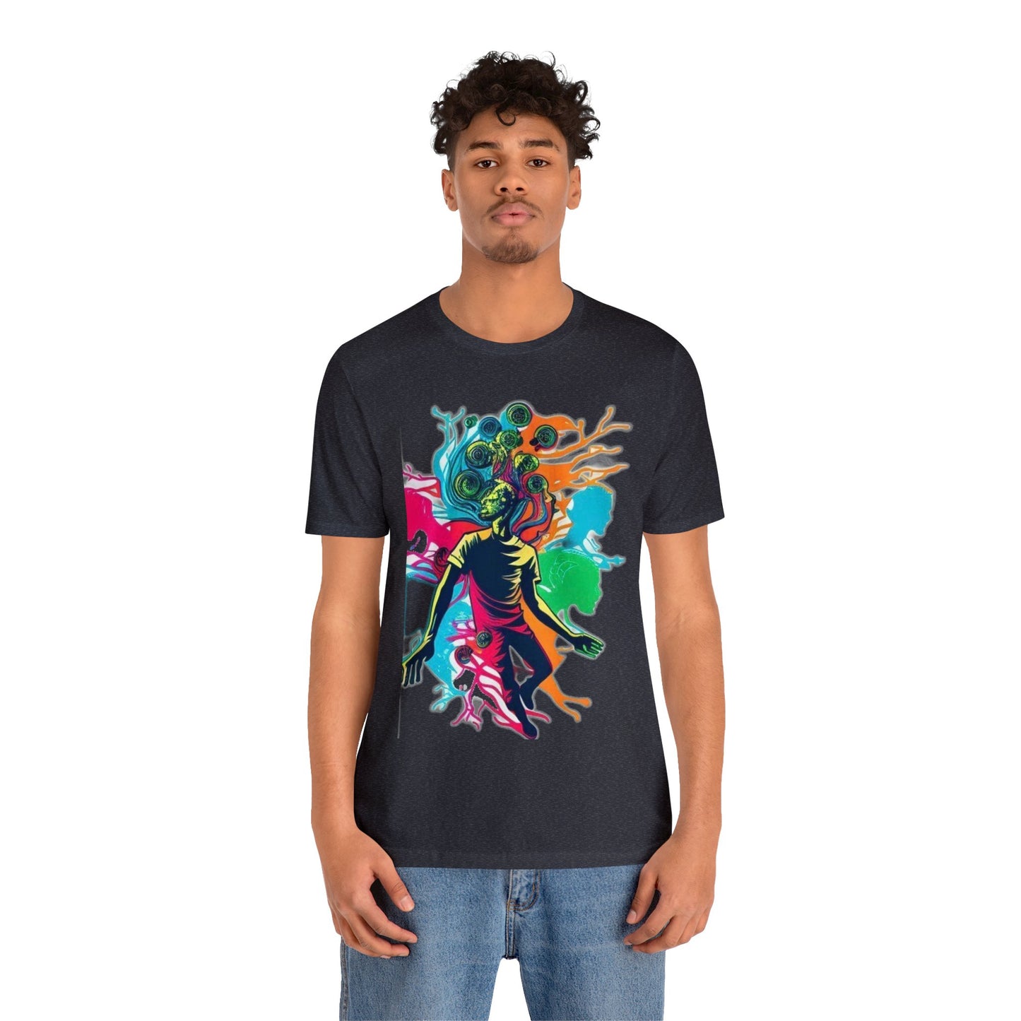 introspective trippy colorful Unisex Jersey Short Sleeve Tee