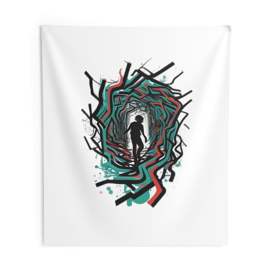 portal colorful trippy Indoor Wall Tapestries