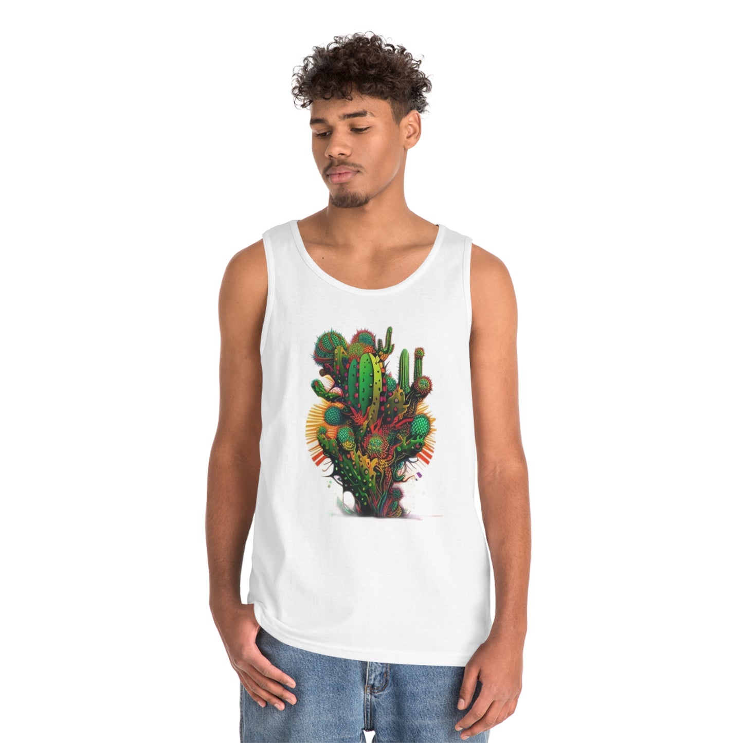 bright cactus Unisex Heavy Cotton Tank Top