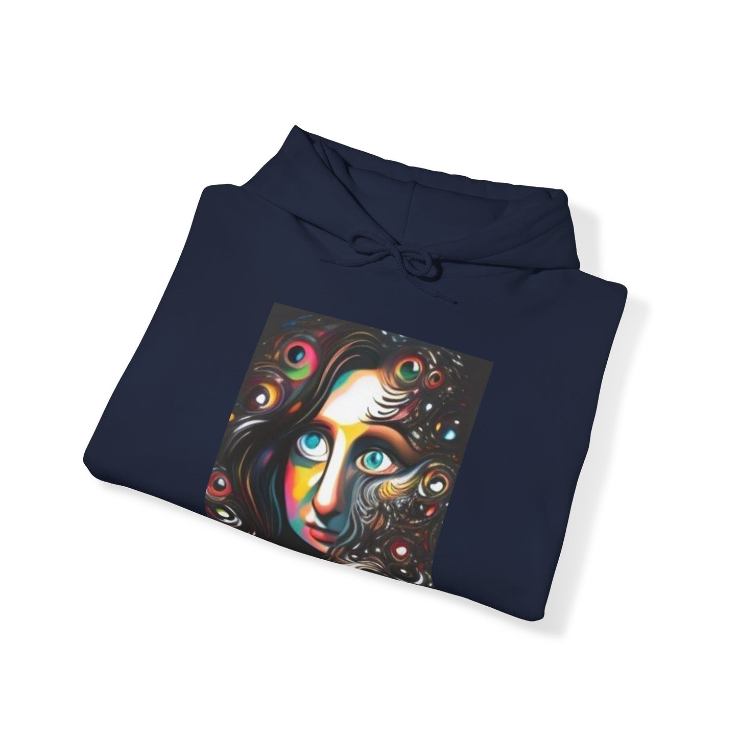 mona lisa trippy colorful Unisex Heavy Blend™ Hooded Sweatshirt